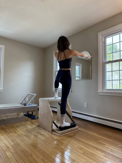 private Pilates training session focused on strength and alignment